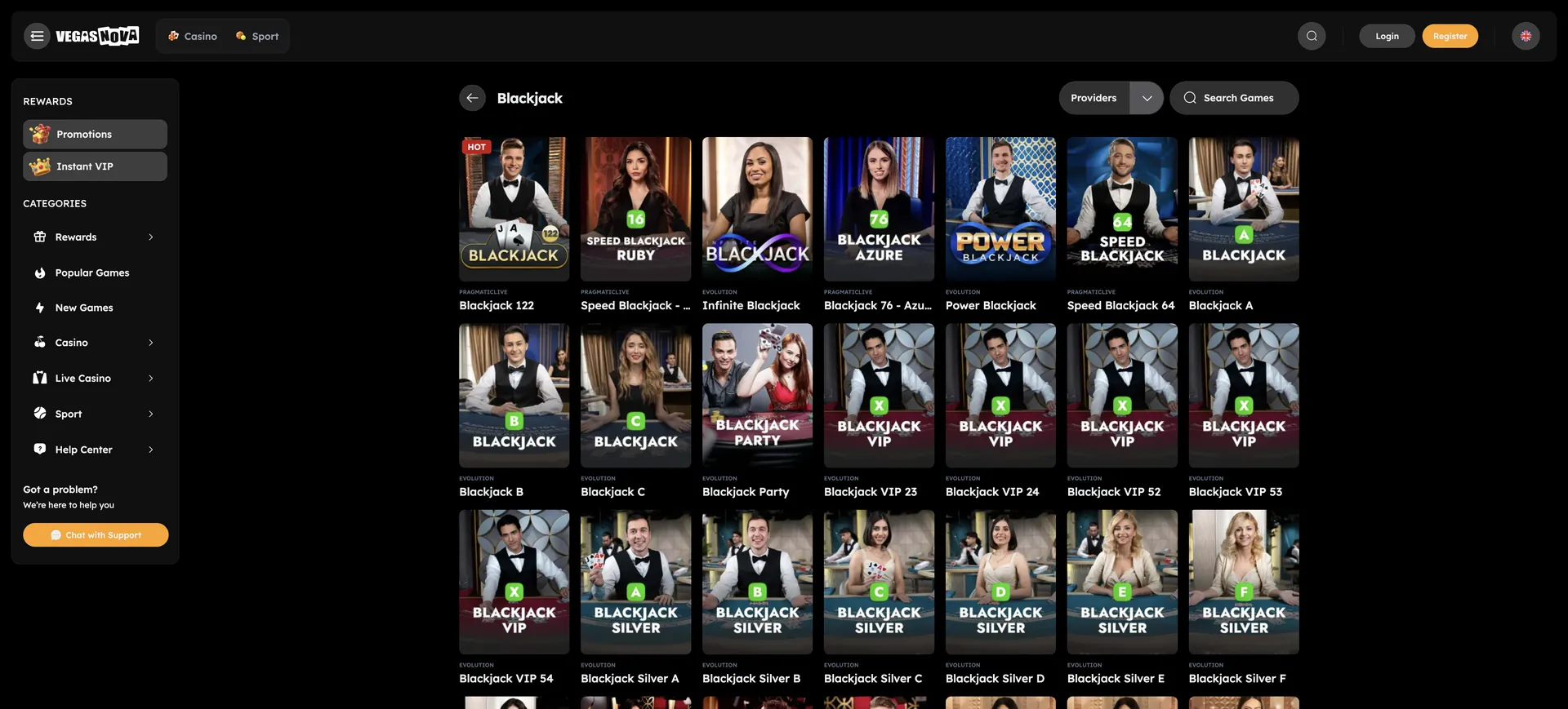 Vegasnova: Games En Blackjack