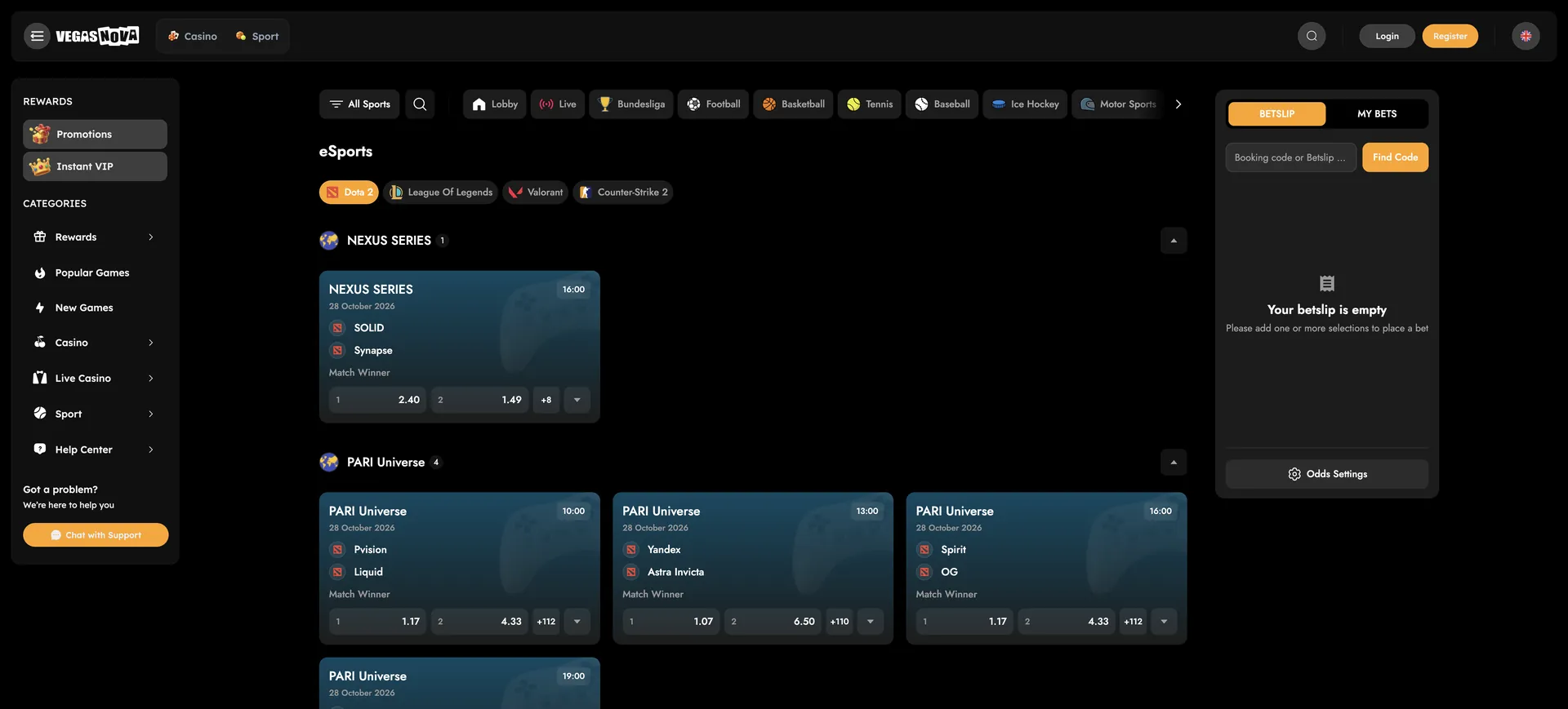 Vegasnova: Games En E Sports