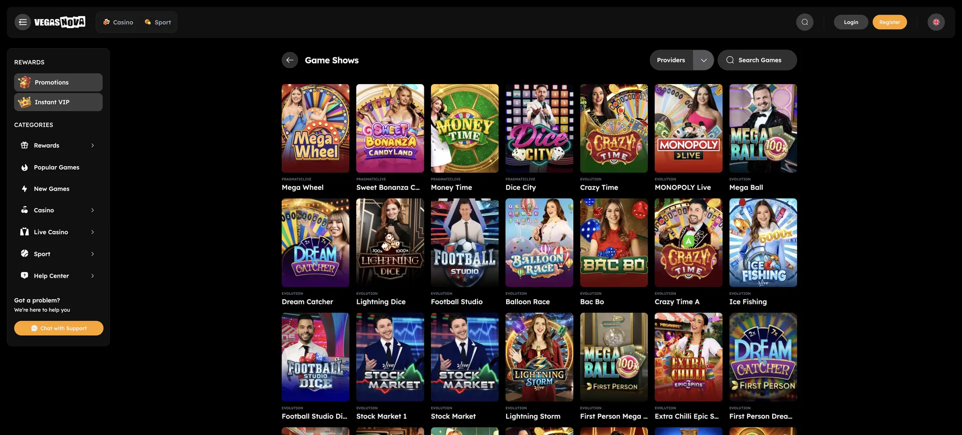 Games En Game Shows Vegasnova Casino App: Games En Game Shows