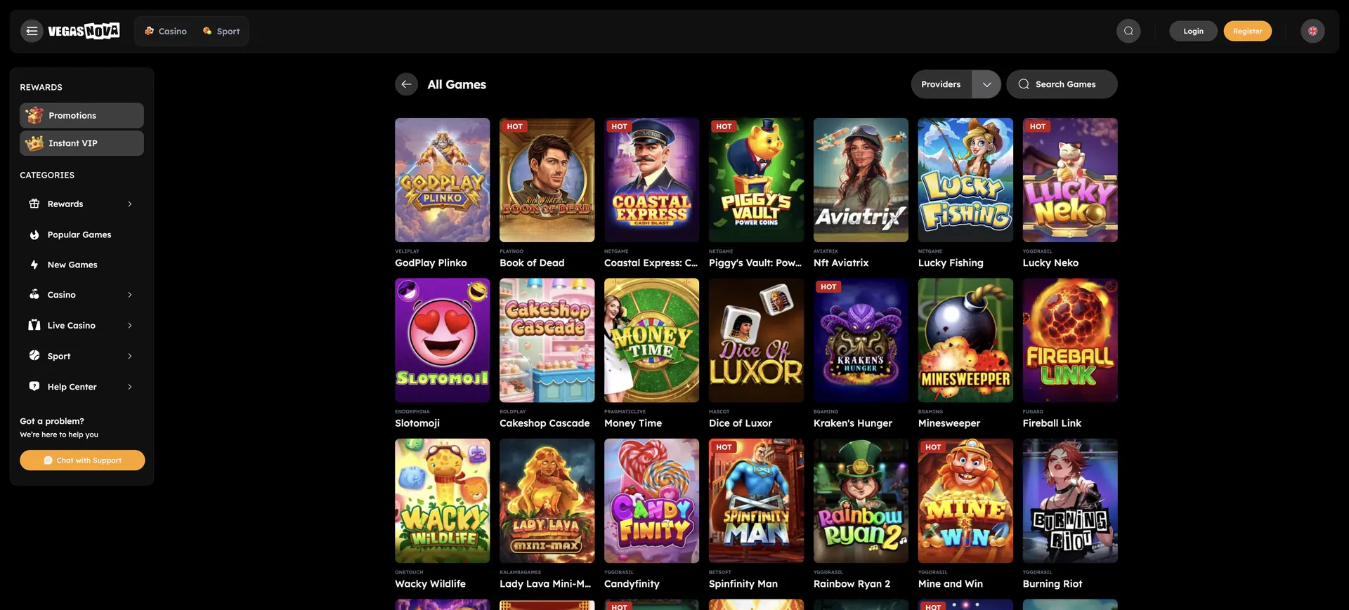 Games En Games Vegasnova Casino Bonus: Games En Games