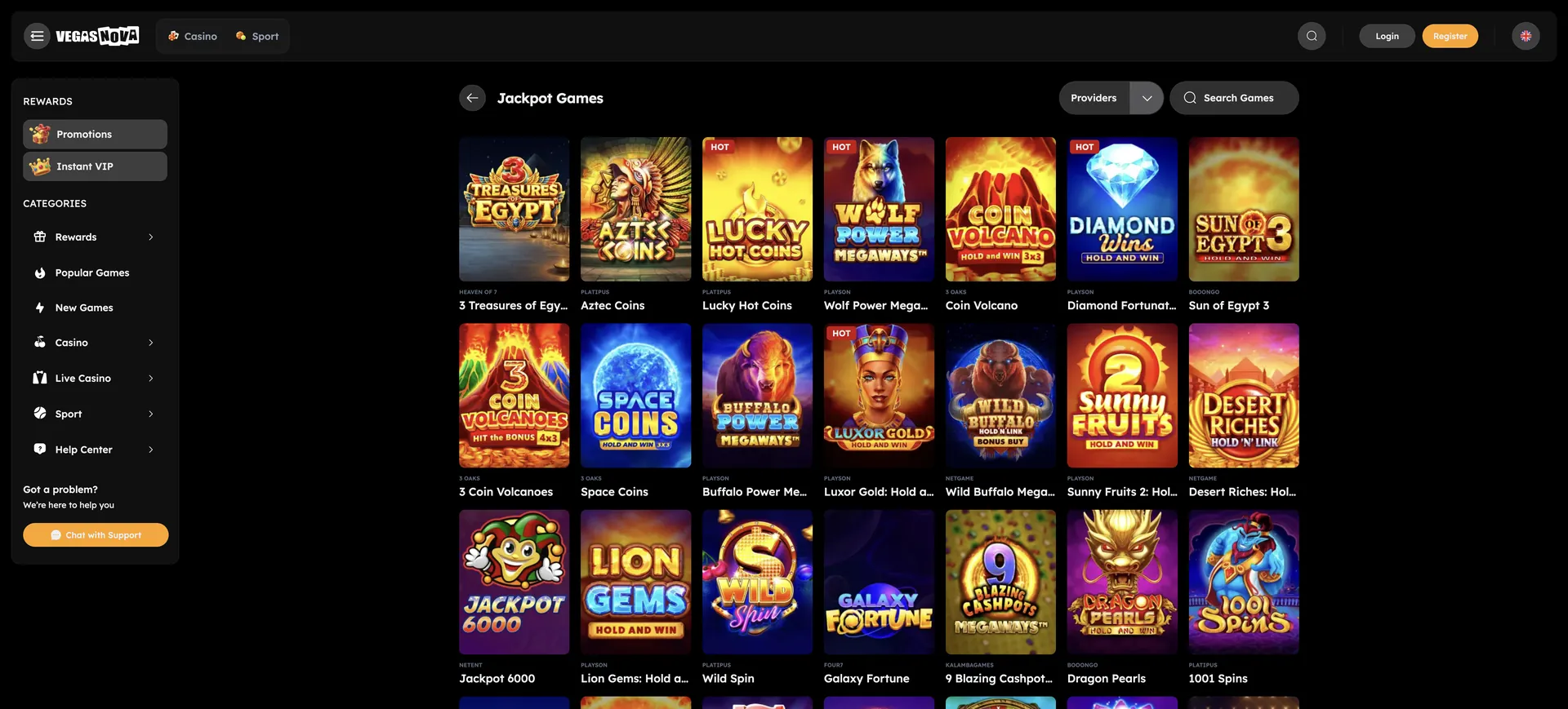 Games En Jackpot Vegasnova Casino Promo Code: Games En Jackpot