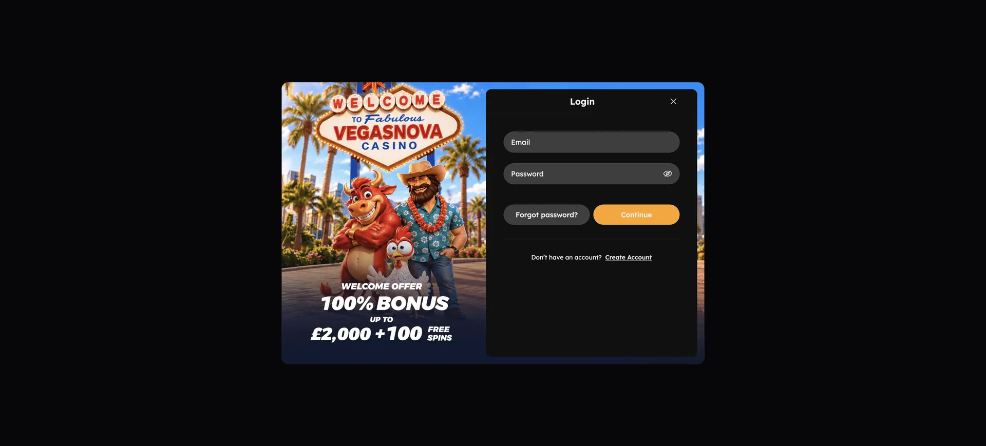 Vegasnova Casino Login