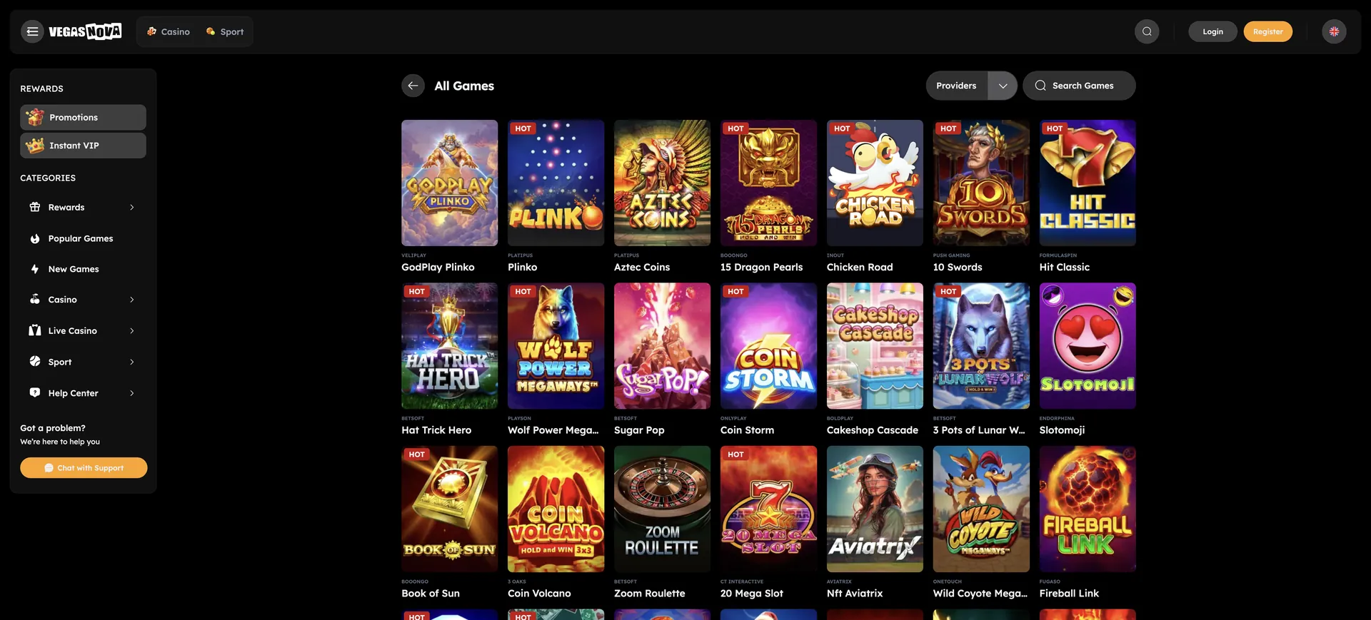 Vegasnova Casino No Deposit Bonus: Games En Slots